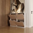 Ver imagem 4 de Sapateira Milano 4 Portas para 16 Pares de Sapato Creme/branco - Panorama Móveis