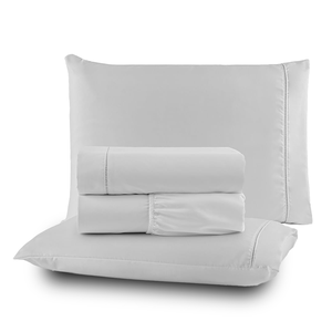 Jogo de Lençol Cama King 200 Fios Algodão 4 Peças Ponto Palito Anti-pilling com Toque Suave Premium: