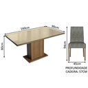 Ver imagem 3 de Conjunto Sala de Jantar Mesa Tampo de Vidro 6 Cadeiras Alexis Madesa