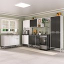 Ver imagem 3 de Armário de Cozinha Modulada Completa 6 Pçs com Balcão para Pia Siena Multimóveis MP2285