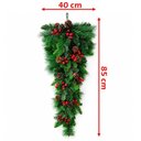 Ver imagem 2 de Guirlanda Natalina Coroa Enfeite Decoracao Porta Parede Ideal Ambientes Internos Verde 85cm