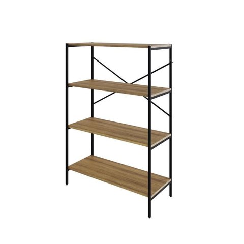 Estante C/04 Prateleiras 118x80x33cm Tub Tueh1184 Lâmina Mel - Est.preta Lâmina Mel / Est.preta