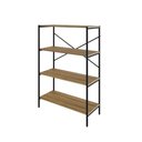 Ver imagem 1 de Estante C/04 Prateleiras 118x80x33cm Tub Tueh1184 Lâmina Mel - Est.preta Lâmina Mel / Est.preta