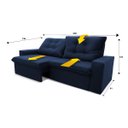 Ver imagem 3 de Sofá Retrátil/Reclinável Malta 2,00m Suede Velut com Molas no Assento King House