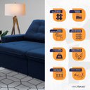 Ver imagem 2 de Sofá Retrátil/Reclinável Malta 2,00m Suede Velut com Molas no Assento King House