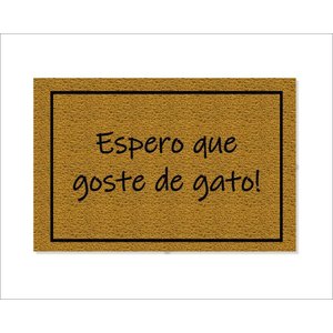 Tapete Capacho Espero que Goste de Gato