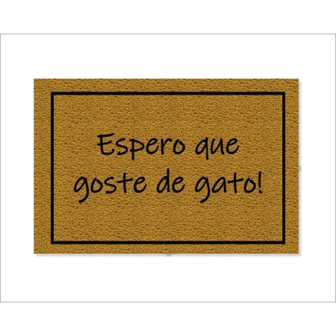 Tapete Capacho Espero que Goste de Gato