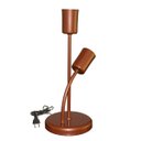 Ver imagem 1 de Abajur Luminária de Mesa 2 Hastes Moderno Ideal para Sala, Quarto na Cor Cobre Bivolt 110v/220v