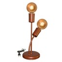 Ver imagem 4 de Abajur Luminária de Mesa 2 Hastes Moderno Ideal para Sala, Quarto na Cor Cobre Bivolt 110v/220v