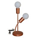 Ver imagem 5 de Abajur Luminária de Mesa 2 Hastes Moderno Ideal para Sala, Quarto na Cor Cobre Bivolt 110v/220v