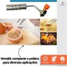 Kit Maçarico Portátil Manual para Solda com 2 Refil Gás Butano Etaniz Ajustável para Reparos e Uso I - 2