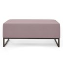 Ver imagem 3 de Puff Decorativo Para Sala de Estar Cléo W01 Base de Ferro 90 cm Suede Rosê - Lyam Decor