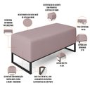 Ver imagem 4 de Puff Decorativo Para Sala de Estar Cléo W01 Base de Ferro 90 cm Suede Rosê - Lyam Decor
