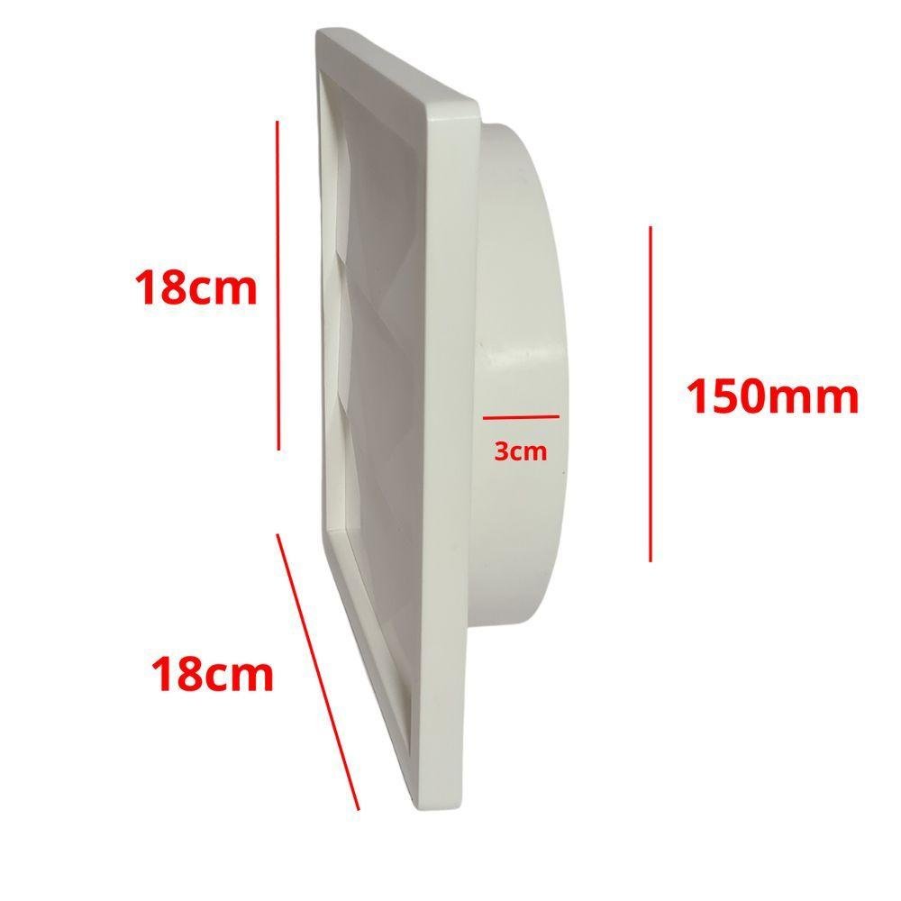 Grade de Ventilação Plástica para Duto de 150 Mm - 4