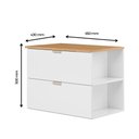 Ver imagem 4 de Gabinete Suspenso para Banheiro Demadero 2 Portas MDP 65cm Branco Nicioli Móveis