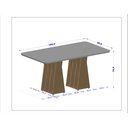 Ver imagem 3 de Mesa para Sala de Jantar 4 Lugares Orquestra” para “Mesa para Sala de Jantar 6 Lugares Orquestra Marrom/Carvalho/Fendi