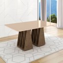 Ver imagem 1 de Mesa para Sala de Jantar 4 Lugares Orquestra” para “Mesa para Sala de Jantar 6 Lugares Orquestra Marrom/Carvalho/Fendi