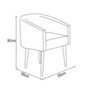 Ver imagem 5 de Kit 8 Poltrona Sandy para Escritório Consultório Sala de Estar Recepção - Courvin Bege