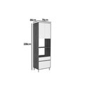 Ver imagem 4 de Paneleiro de Cozinha Denver Ph 3114 Torre Quente C/ 2 Portas 2 Gavetas e 2 Nichos P/ Forno 70cm