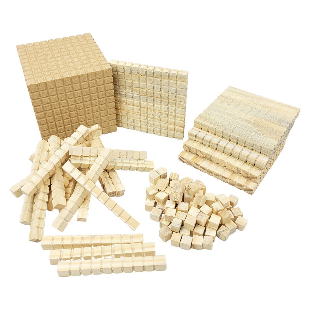 Material Dourado de Madeira Para Matemática Escolar 611 Pçs ...