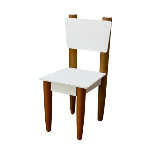 Cadeira Infantil Pés Palito Atividades para Crianças:branco-marrom