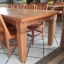 Ver imagem 2 de Conjunto Mesa e Cadeiras Rústicas Made Wood 12 Lugares