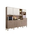 Ver imagem 2 de Kit Cozinha Hortelã 8 Portas Carvalho Nature/Off White Cristal - Nicioli