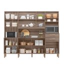 Ver imagem 4 de Kit Cozinha Hortelã 8 Portas Carvalho Nature/Off White Cristal - Nicioli