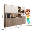 Ver imagem 3 de Kit Cozinha Hortelã 8 Portas Carvalho Nature/Off White Cristal - Nicioli