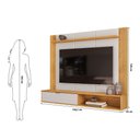 Ver imagem 2 de Painel para TV 55 Polegadas 158cm Lander Porta Basculante Sala de Estar Bali Cedro DJ Móveis