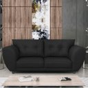 Ver imagem 1 de Sofá 2 Lugares Tulipa Suede Preto - ADJ Decor