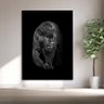 Quadro Decorativo Tela Canvas Animais Black Panthe - 120x60 Cm - 4