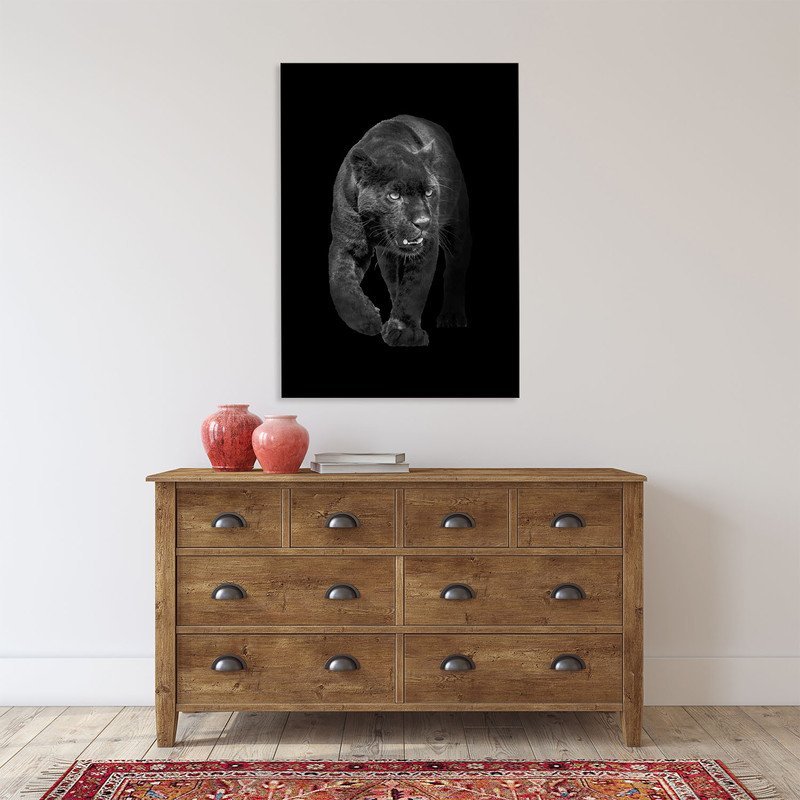 Quadro Decorativo Tela Canvas Animais Black Panthe - 120x60 Cm - 5