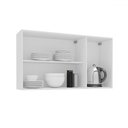 Ver imagem 2 de Armário Aéreo Cozinha 120 Cm Meena 3 Portas Branco/azul - Politorno