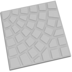 Piso Firenze Cinza 30,4x30,4cm Amarrado com 5 Peças 0,46m² - ARTESANAL PISO 30,4X30,4 FIRENZE CINZA 