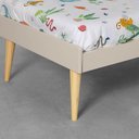 Ver imagem 5 de Berço Mini Cama Noah com Pés Retrô Natural - Areia e Savana Abra Cadabra