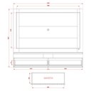 Ver imagem 3 de Painel para TV até 75 Polegadas com LED Ripado 2 Gavetas Gaia Madetec