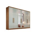 Ver imagem 1 de Guarda Roupa Casal 6 Portas e 6 Gavetas C/ Espelho Robust Plus Freijo Cumaru C/ Fendi - Novo