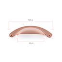 Ver imagem 2 de Kit com 6 Puxador Concha para Gaveta Puxadores Coloniais para Armarios Comoda Cozinha: Rose Gold