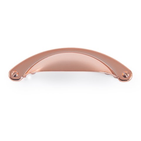 Kit com 6 Puxador Concha para Gaveta Puxadores Coloniais para Armarios Comoda Cozinha: Rose Gold