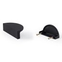 Ver imagem 1 de Kit 2 Puxador Armario Puxador Concha para Gaveta Puxadores Coloniais Armarios Comoda Cozinha: Preto