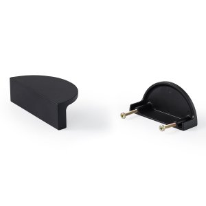Kit 2 Puxador Armario Puxador Concha Para Gaveta Puxadores Coloniais Armarios Comoda cozinha: Preto