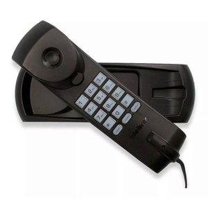 Telefone e Interfone Gôndola com Fio Preto Tc 20 de Mesa e Parede Intelbras