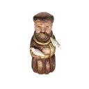 Ver imagem 1 de Imagem São Francisco de Assis Entalhada na Madeira Pintada A Mão Rustica