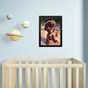 Ver imagem 1 de Quadro Infantil Orixá Baby Obaluaê 24x18cm:moldura Preta