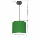 Ver imagem 2 de Lustre Luminária Pendente Vivare Free Lux Pe-4107pr Cúpula em Tecido 25x20cm