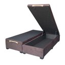 Ver imagem 2 de Cama Box Baú Queen Bipartido Suede Luxo - Gs Kamas - Acabamento Reforçado, Amplo Espaço (marrom)
