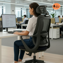 Ver imagem 2 de Cadeira de Escritorio Ergonômica Presidente Nr17 Modelo Ergopro One: Preto