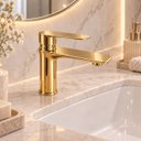 Ver imagem 5 de Torneira Lima Dourada Baixa Aço Inox 304 Premium Goldenx