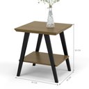 Ver imagem 3 de Mesa Lateral com Pés em Madeira Ane Freijó/preto